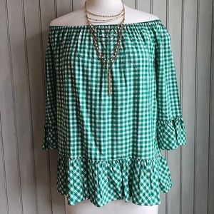 NWT BeachLunchLounge Peplum Top